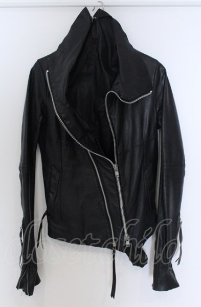 画像4: EKAM / ゴートスキン変形ライダースジャケット L ブラック O-25-04-04-002-EK-ja-YM-ZT-ML007 (4)