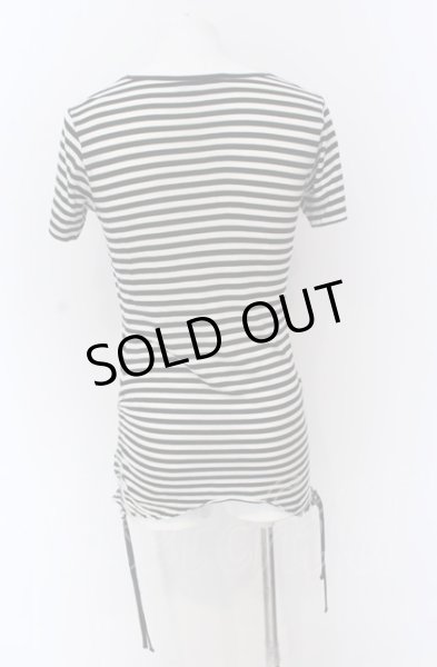 画像3: CIVARIZE / Upheaval サイドギャザーリップTシャツ 44 ブラックｘホワイト O-25-04-04-027-CI-ts-YM-OS (3)