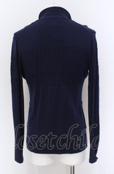 画像4: NO ID. / ニットパネルオルテガパターンジャケット 1 ネイビー O-25-04-04-030-NO-ja-YM-ZT252 (4)