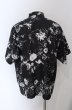 画像2: NO ID. BLACK / 花柄ショートカラーBIGシャツ 1 ブラック O-25-04-04-031-NO-sh-YM-ZT252 (2)