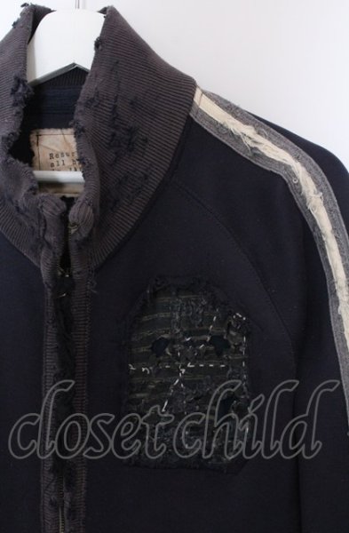 画像2: RESURRECTION / damage bluson ジャケット  ネイビー O-25-04-04-033-KU-ja-YM-ZT042 (2)