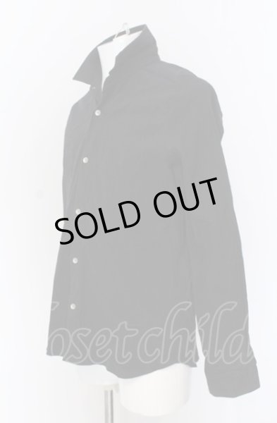 画像2: NO ID. / Cストレッチクレープショートカラーシャツ 1 ブラック O-25-04-04-036-NO-sh-YM-ZT253 (2)