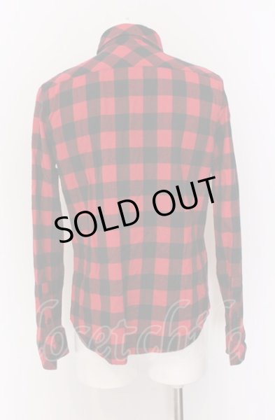 画像3: Roen / スカススワロフスキーブロックチェックシャツ JP M レッド O-25-04-04-037-Ro-sh-YM-ZT253 (3)