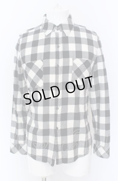 画像1: Roen / スカススワロフスキーブロックチェックシャツ JP S ブラック O-25-04-04-038-Ro-sh-YM-ZT253 (1)