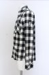 画像2: Roen / スカススワロフスキーブロックチェックシャツ JP S ブラック O-25-04-04-038-Ro-sh-YM-ZT253 (2)