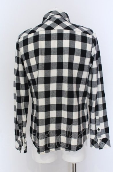 画像3: Roen / スカススワロフスキーブロックチェックシャツ JP S ブラック O-25-04-04-038-Ro-sh-YM-ZT253 (3)