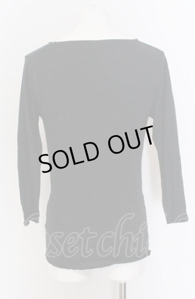 画像2: NO ID. / 七分袖コットンニットソー 1 チャコール O-25-04-04-039-NO-to-YM-ZT253 (2)