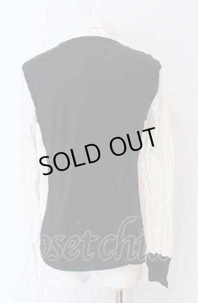 画像2: NO ID. / タートルネックバイカラーカットソー 1 ブラックｘホワイト O-25-04-04-041-NO-to-YM-ZT253 (2)