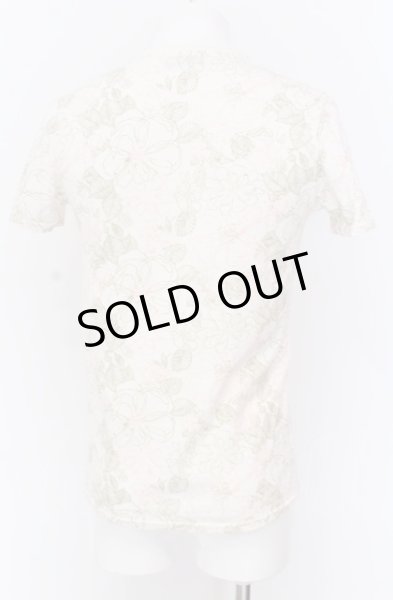 画像3: BUFFALO BOBS / ボタニカル総柄VネックTシャツ 1 ホワイトｘピンク O-25-04-04-047-BU-ts-YM-ZT245 (3)