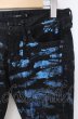 画像2: CIVARIZE / Avid カラー箔加工ストレッチスキニーデニムパンツ 42 ブラック×ブルー O-25-04-04-051-CI-pa-YM-ZT246 (2)