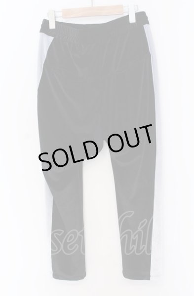 画像2: NO ID. / サイドラインベロアトラックパンツ 2 ブラックｘホワイト（青みのある） O-25-04-04-052-NO-pa-YM-OS (2)