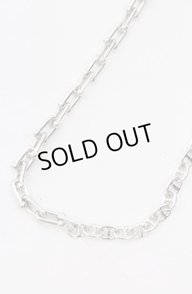 画像2: NO ID. / アシンメトリーチェーンネックレス  シルバー O-25-04-04-056-NO-ac-YM-OS (2)