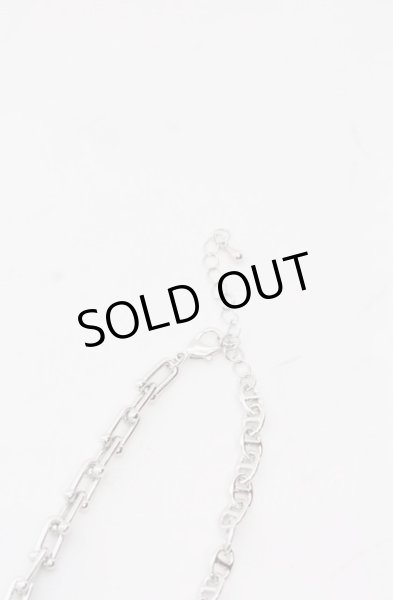 画像3: NO ID. / アシンメトリーチェーンネックレス  シルバー O-25-04-04-056-NO-ac-YM-OS (3)