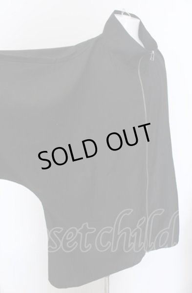 画像2: NO ID. BLACK / スタンドカラードルマンスリーブポンチョ ONE ブラック O-25-04-04-006-NO-ja-YM-ZT246 (2)