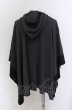 画像3: NO ID. BLACK / ドローストリングスフーデッドポンチョ ONE グレー O-25-04-04-007-NO-ja-YM-ZT246 (3)