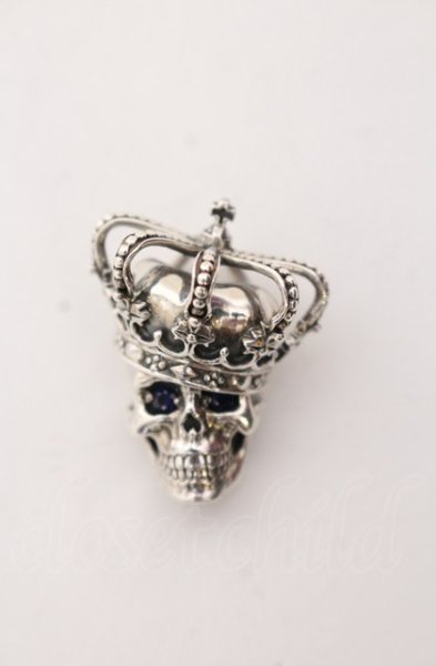 画像1: Justin Davis / ESSENTIAL SKULL ペンダント  シルバーxサファイア O-25-04-04-084-Ju-ac-YM-OS (1)