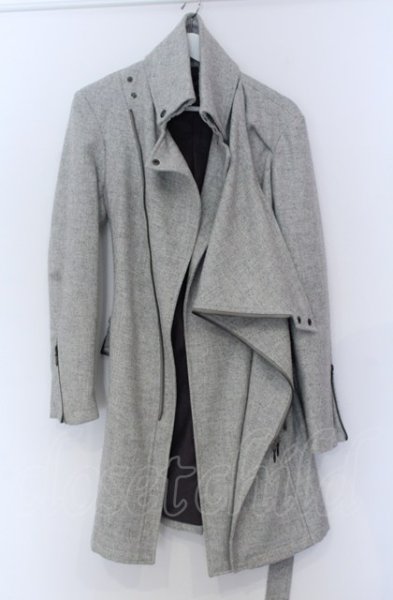 画像2: TORNADO MART / ウールツイルドレープコート M グレー O-25-04-04-010-TO-ou-YM-ZT-M102 (2)