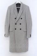 GOSTAR DE FUGA / Apostolus メルトンウールチェスターダブルボタンコート 44 グレー O-25-04-04-011-GO-ou-YM-ZT-M102