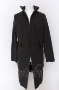 NO ID. BLACK / ハイカラーラップコート 2 ブラック O-25-04-04-013-NO-ja-YM-ZT-M102