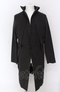 NO ID. BLACK / ハイカラーラップコート 2 ブラック O-25-04-04-013-NO-ja-YM-ZT-M102