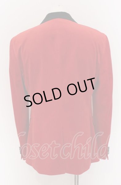 画像3: ZARA / ベルベットショールカラージャケット EU48 レッドｘブラック O-25-04-04-017-ZA-ja-YM-ZT245 (3)