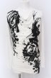 画像1: CIVARIZE / Disturbiaジップ付ドレープ総柄カットソー 44 ホワイト O-25-04-04-020-CI-to-YM-OS (1)