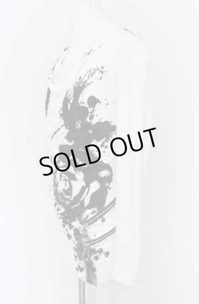 画像2: CIVARIZE / Disturbiaジップ付ドレープ総柄カットソー 44 ホワイト O-25-04-04-020-CI-to-YM-OS (2)