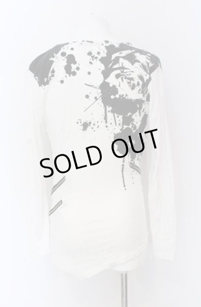 画像3: CIVARIZE / Disturbiaジップ付ドレープ総柄カットソー 44 ホワイト O-25-04-04-020-CI-to-YM-OS (3)