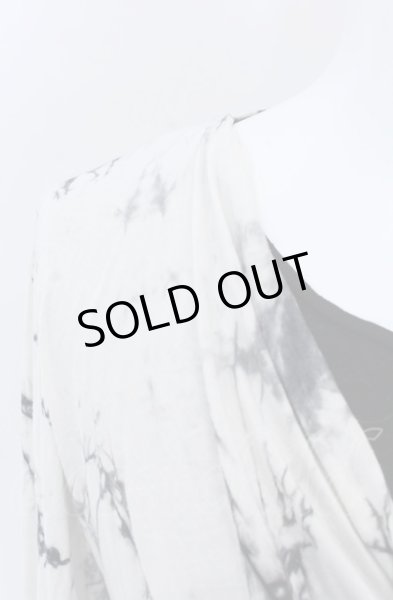 画像2: BERNINGS-SHO / フェイクレイヤードアシンメトリーカットソー L ブラックｘホワイト O-25-04-04-021-BE-to-YM-OS (2)