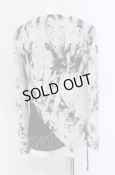 画像3: BERNINGS-SHO / フェイクレイヤードアシンメトリーカットソー L ブラックｘホワイト O-25-04-04-021-BE-to-YM-OS (3)