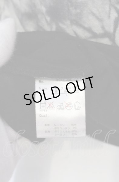 画像4: BERNINGS-SHO / フェイクレイヤードアシンメトリーカットソー L ブラックｘホワイト O-25-04-04-021-BE-to-YM-OS (4)