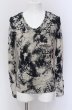 画像1: CIVARIZE / Nihilドッキングプリントカットソー 44 ブラックｘホワイト O-25-04-04-023-CI-to-YM-OS (1)