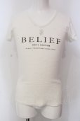 画像1: GOSTAR DE FUGA / BELIFE VネックTシャツ 44 ホワイト O-25-04-06-034-GO-ts-YM-ZT267 (1)