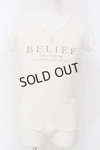 GOSTAR DE FUGA / BELIFE VネックTシャツ 44 ホワイト O-25-04-06-034-GO-ts-YM-ZT267