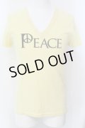 NO ID. / PEACE VネックTシャツ 1 イエロー O-25-04-06-040-NO-ts-YM-ZT267
