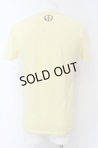 画像2: NO ID. / PEACE VネックTシャツ 1 イエロー O-25-04-06-040-NO-ts-YM-ZT267 (2)