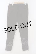 14th Addiction / レザー切り替えクロップドパンツ 0 ブラックｘレッド系 O-25-04-06-051-14-pa-YM-ZT027