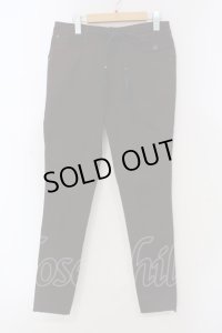14th Addiction / レザー切り替えクロップドパンツ 0 ブラックｘレッド系 O-25-04-06-051-14-pa-YM-ZT027