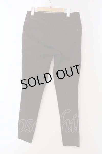 画像2: 14th Addiction / レザー切り替えクロップドパンツ 0 ブラックｘレッド系 O-25-04-06-051-14-pa-YM-ZT027 (2)