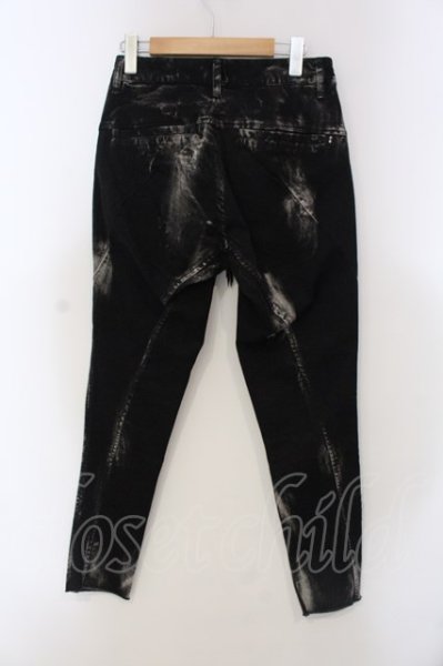 画像2: KMRii / Discharged Twill Stretch SKINNY パンツ 0 ブラック O-25-04-06-052-KM-pa-YM-ZT366 (2)