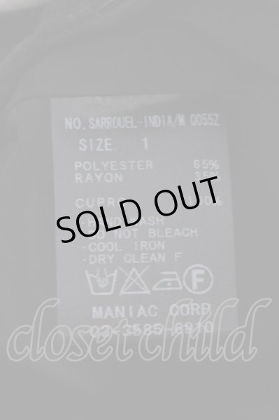 画像3: IFSIXWASNINE / SARROUEL-INDIA/M ラップパンツ【メンズ1】 1 ブラック O-25-04-06-054-IF-pa-YM-OS (3)