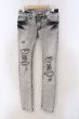 画像1: LGB / WM/ST103/BR ブリーチスキニーデニムパンツ レディース25 グレー O-25-04-06-057-LG-pa-YM-ZT143 (1)
