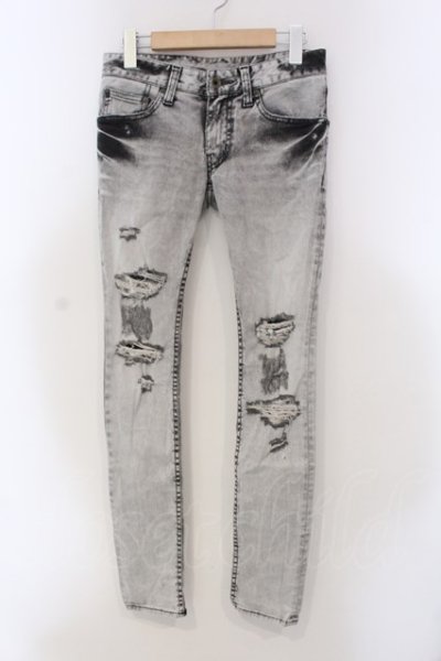 画像1: LGB / WM/ST103/BR ブリーチスキニーデニムパンツ レディース25 グレー O-25-04-06-057-LG-pa-YM-ZT143