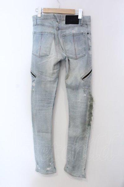 画像2: LGB / S/WOLFバイカーデニムパンツ【メンズ28】 28 ライトインディゴ O-25-04-06-058-LG-pa-YM-ZT366 (2)