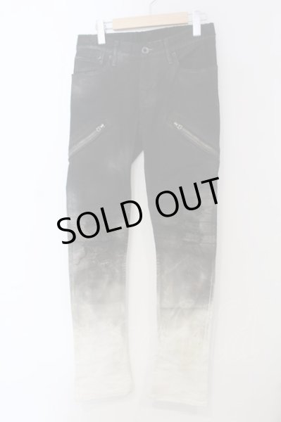 画像1: LGB / BURN＆ASH/S-WOLFデニムパンツ【メンズ28】 28 ブラックｘホワイト O-25-04-06-061-LG-pa-YM-ZT366 (1)