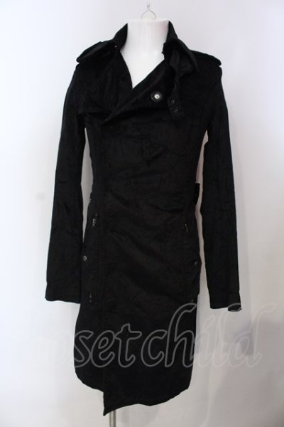 画像1: LGB / TRENCH/ANT/KNEE ギミックトレンチコート 1 ブラック O-25-04-06-062-LG-ou-YM-ZT-M116