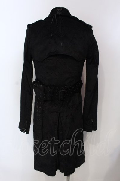 画像2: LGB / TRENCH/ANT/KNEE ギミックトレンチコート 1 ブラック O-25-04-06-062-LG-ou-YM-ZT-ML036 (2)