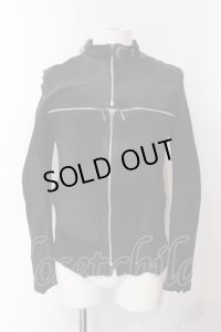 14th Addiction / Cross Zip Leather ジャケット 1 ブラック（ムラ染色） O-25-04-06-063-14-ou-YM-OS