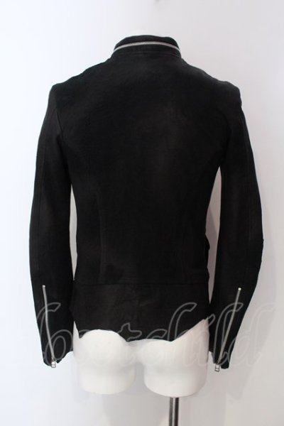 画像3: 14th Addiction / Cross Zip Leather ジャケット 1 ブラック（ムラ染色） O-25-04-06-063-14-ou-YM-ZT-ML038
