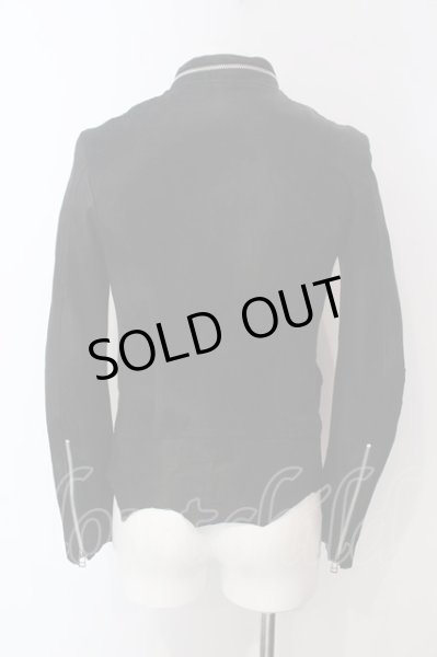 画像3: 14th Addiction / Cross Zip Leather ジャケット 1 ブラック（ムラ染色） O-25-04-06-063-14-ou-YM-ZT-ML038 (3)